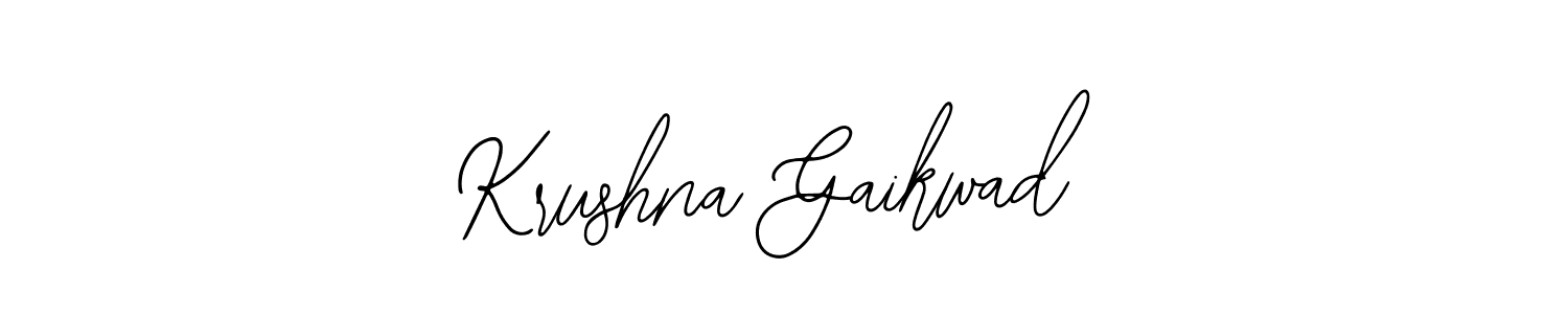 You should practise on your own different ways (Bearetta-2O07w) to write your name (Krushna Gaikwad) in signature. don't let someone else do it for you. Krushna Gaikwad signature style 12 images and pictures png