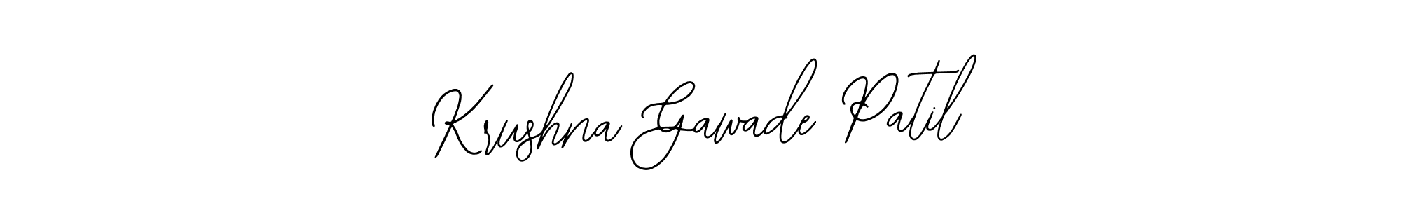 Also You can easily find your signature by using the search form. We will create Krushna Gawade Patil name handwritten signature images for you free of cost using Bearetta-2O07w sign style. Krushna Gawade Patil signature style 12 images and pictures png