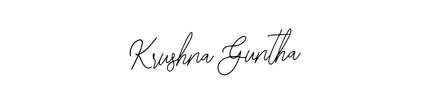Create a beautiful signature design for name Krushna Guntha. With this signature (Bearetta-2O07w) fonts, you can make a handwritten signature for free. Krushna Guntha signature style 12 images and pictures png