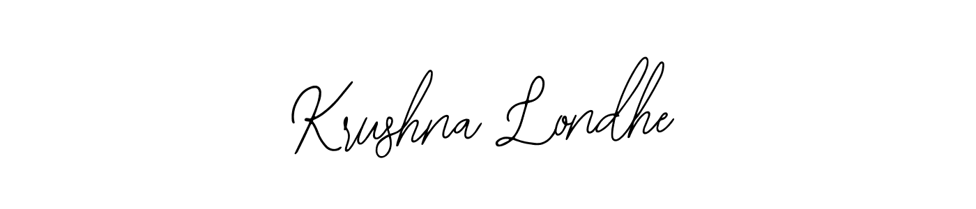 You should practise on your own different ways (Bearetta-2O07w) to write your name (Krushna Londhe) in signature. don't let someone else do it for you. Krushna Londhe signature style 12 images and pictures png