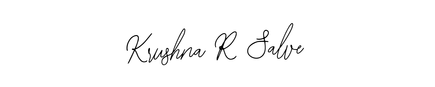 You should practise on your own different ways (Bearetta-2O07w) to write your name (Krushna R Salve) in signature. don't let someone else do it for you. Krushna R Salve signature style 12 images and pictures png