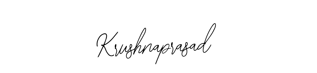 How to make Krushnaprasad name signature. Use Bearetta-2O07w style for creating short signs online. This is the latest handwritten sign. Krushnaprasad signature style 12 images and pictures png