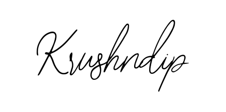 Practice writing Krushndip with the flow of Bearetta-2O07w lettering. A fantastic source of inspiration for developing your personal signature style. Krushndip signature style 12 images and pictures png