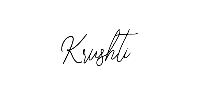Design your own signature with our free online signature maker. With this signature software, you can create a handwritten (Bearetta-2O07w) signature for name Krushti. Krushti signature style 12 images and pictures png