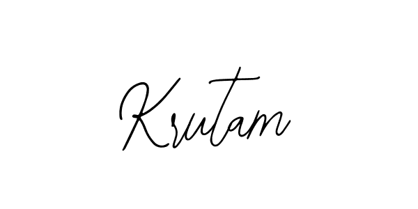 You should practise on your own different ways (Bearetta-2O07w) to write your name (Krutam) in signature. don't let someone else do it for you. Krutam signature style 12 images and pictures png