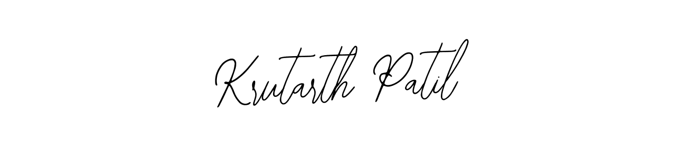 How to make Krutarth Patil name signature. Use Bearetta-2O07w style for creating short signs online. This is the latest handwritten sign. Krutarth Patil signature style 12 images and pictures png