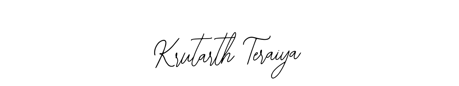 Design your own signature with our free online signature maker. With this signature software, you can create a handwritten (Bearetta-2O07w) signature for name Krutarth Teraiya. Krutarth Teraiya signature style 12 images and pictures png
