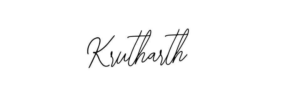 How to make Krutharth name signature. Use Bearetta-2O07w style for creating short signs online. This is the latest handwritten sign. Krutharth signature style 12 images and pictures png