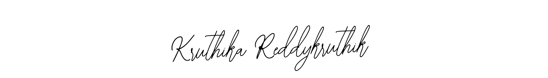 How to make Kruthika Reddykruthik name signature. Use Bearetta-2O07w style for creating short signs online. This is the latest handwritten sign. Kruthika Reddykruthik signature style 12 images and pictures png