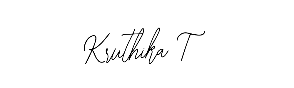 Also we have Kruthika T name is the best signature style. Create professional handwritten signature collection using Bearetta-2O07w autograph style. Kruthika T signature style 12 images and pictures png