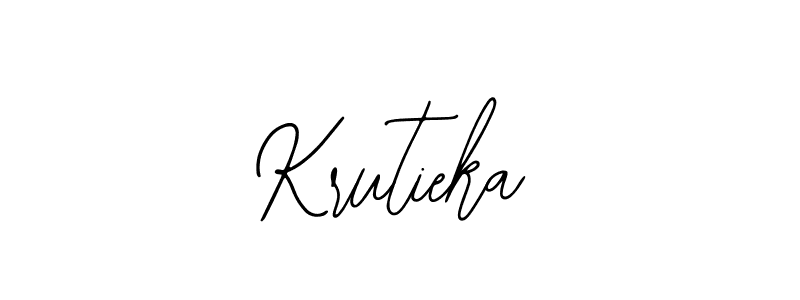 How to make Krutieka name signature. Use Bearetta-2O07w style for creating short signs online. This is the latest handwritten sign. Krutieka signature style 12 images and pictures png