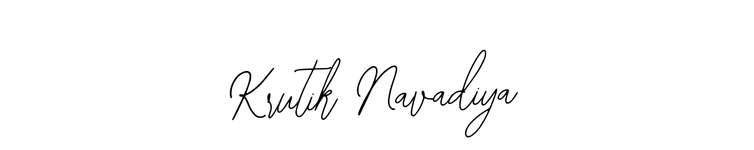 Use a signature maker to create a handwritten signature online. With this signature software, you can design (Bearetta-2O07w) your own signature for name Krutik Navadiya. Krutik Navadiya signature style 12 images and pictures png