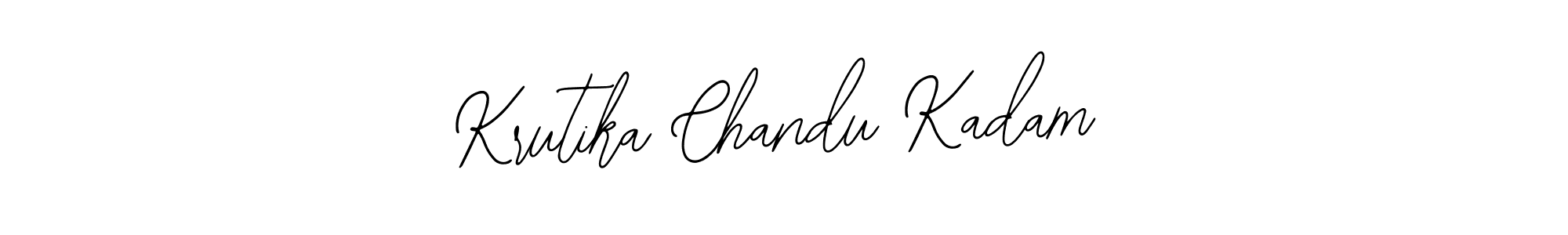 Also You can easily find your signature by using the search form. We will create Krutika Chandu Kadam name handwritten signature images for you free of cost using Bearetta-2O07w sign style. Krutika Chandu Kadam signature style 12 images and pictures png