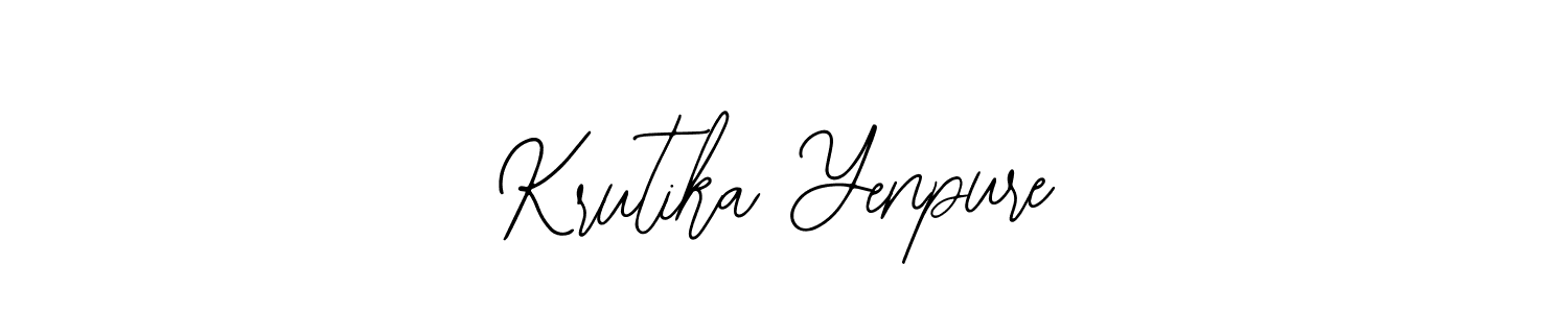 Also You can easily find your signature by using the search form. We will create Krutika Yenpure name handwritten signature images for you free of cost using Bearetta-2O07w sign style. Krutika Yenpure signature style 12 images and pictures png
