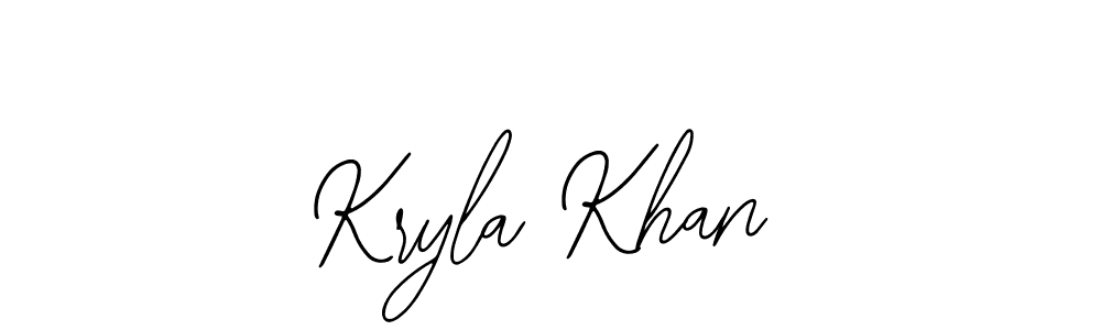 Design your own signature with our free online signature maker. With this signature software, you can create a handwritten (Bearetta-2O07w) signature for name Kryla Khan. Kryla Khan signature style 12 images and pictures png