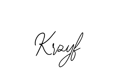 Similarly Bearetta-2O07w is the best handwritten signature design. Signature creator online .You can use it as an online autograph creator for name Krzyf. Krzyf signature style 12 images and pictures png