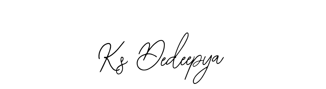 The best way (Bearetta-2O07w) to make a short signature is to pick only two or three words in your name. The name Ks Dedeepya include a total of six letters. For converting this name. Ks Dedeepya signature style 12 images and pictures png
