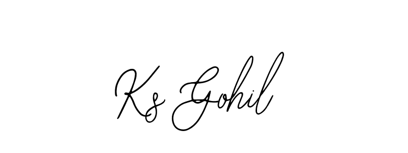 Similarly Bearetta-2O07w is the best handwritten signature design. Signature creator online .You can use it as an online autograph creator for name Ks Gohil. Ks Gohil signature style 12 images and pictures png