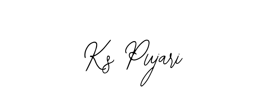 Similarly Bearetta-2O07w is the best handwritten signature design. Signature creator online .You can use it as an online autograph creator for name Ks Pujari. Ks Pujari signature style 12 images and pictures png