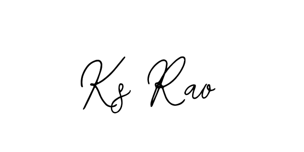 You should practise on your own different ways (Bearetta-2O07w) to write your name (Ks Rao) in signature. don't let someone else do it for you. Ks Rao signature style 12 images and pictures png
