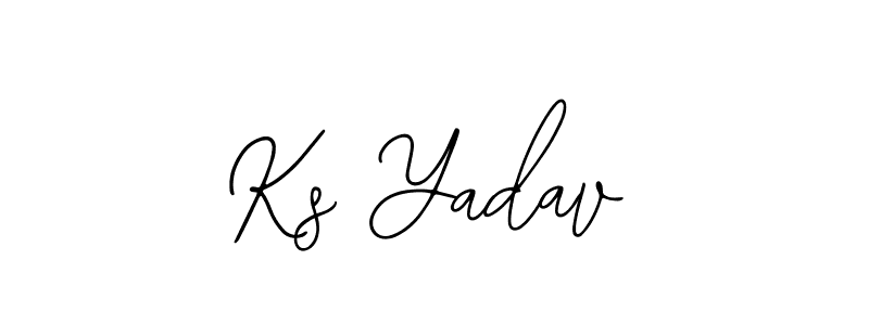 You should practise on your own different ways (Bearetta-2O07w) to write your name (Ks Yadav) in signature. don't let someone else do it for you. Ks Yadav signature style 12 images and pictures png