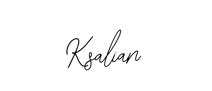 if you are searching for the best signature style for your name Ksalian. so please give up your signature search. here we have designed multiple signature styles  using Bearetta-2O07w. Ksalian signature style 12 images and pictures png