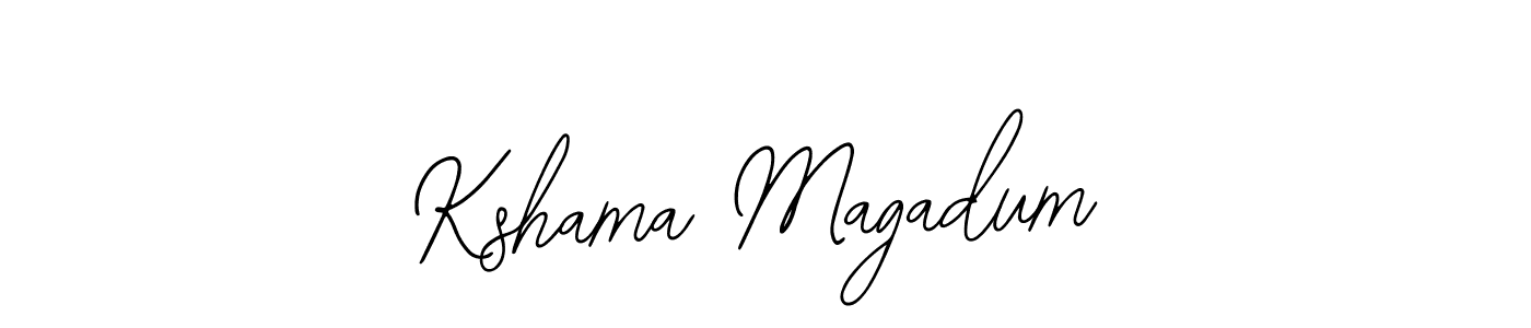 Also You can easily find your signature by using the search form. We will create Kshama Magadum name handwritten signature images for you free of cost using Bearetta-2O07w sign style. Kshama Magadum signature style 12 images and pictures png
