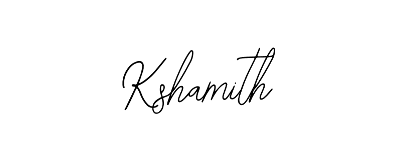 How to make Kshamith name signature. Use Bearetta-2O07w style for creating short signs online. This is the latest handwritten sign. Kshamith signature style 12 images and pictures png