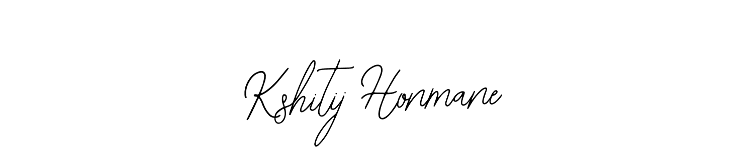 How to make Kshitij Honmane name signature. Use Bearetta-2O07w style for creating short signs online. This is the latest handwritten sign. Kshitij Honmane signature style 12 images and pictures png