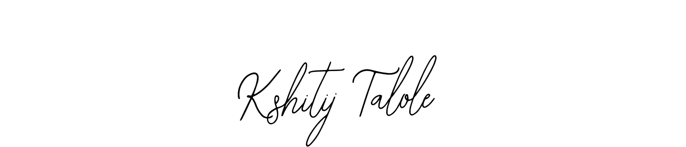 How to make Kshitij Talole name signature. Use Bearetta-2O07w style for creating short signs online. This is the latest handwritten sign. Kshitij Talole signature style 12 images and pictures png