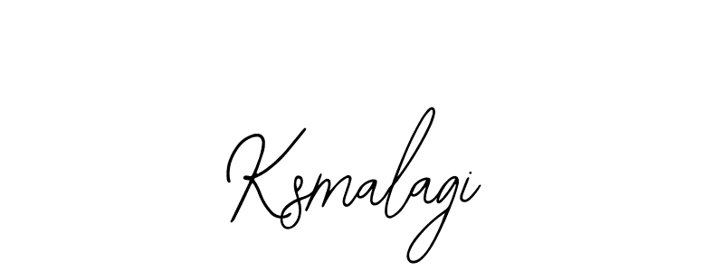 How to make Ksmalagi name signature. Use Bearetta-2O07w style for creating short signs online. This is the latest handwritten sign. Ksmalagi signature style 12 images and pictures png