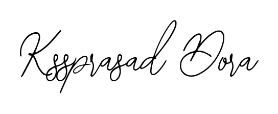 A stylish, flowing autograph style designed for name Kssprasad Dora using Bearetta-2O07w typography. Perfect for digital creative projects. Kssprasad Dora signature style 12 images and pictures png