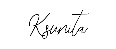 Give your name Ksunita an exquisite flair with the Bearetta-2O07w script font. Ideal for contracts, resumes, and formal letterheads. Ksunita signature style 12 images and pictures png