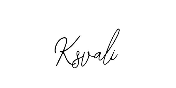 How to make Ksvali name signature. Use Bearetta-2O07w style for creating short signs online. This is the latest handwritten sign. Ksvali signature style 12 images and pictures png