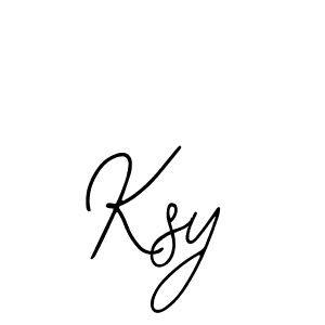 How to make Ksy name signature. Use Bearetta-2O07w style for creating short signs online. This is the latest handwritten sign. Ksy signature style 12 images and pictures png