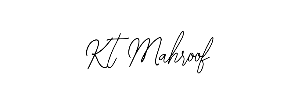 The best way (Bearetta-2O07w) to make a short signature is to pick only two or three words in your name. The name Kt Mahroof include a total of six letters. For converting this name. Kt Mahroof signature style 12 images and pictures png