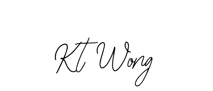 You should practise on your own different ways (Bearetta-2O07w) to write your name (Kt Wong) in signature. don't let someone else do it for you. Kt Wong signature style 12 images and pictures png