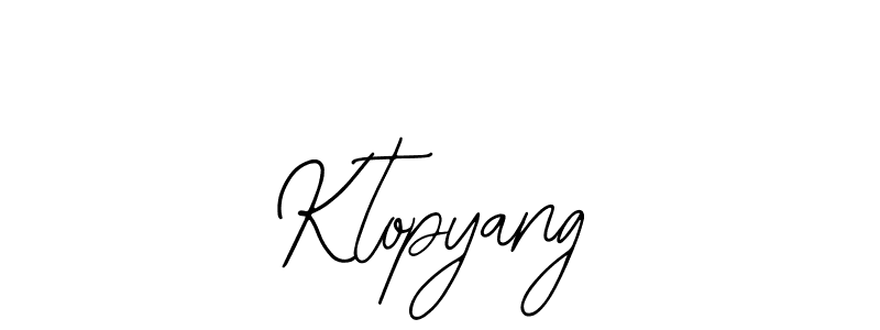 Design your own signature with our free online signature maker. With this signature software, you can create a handwritten (Bearetta-2O07w) signature for name Ktopyang. Ktopyang signature style 12 images and pictures png