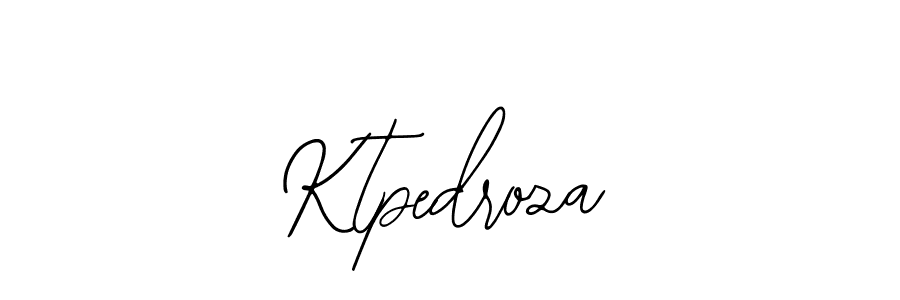 The best way (Bearetta-2O07w) to make a short signature is to pick only two or three words in your name. The name Ktpedroza include a total of six letters. For converting this name. Ktpedroza signature style 12 images and pictures png