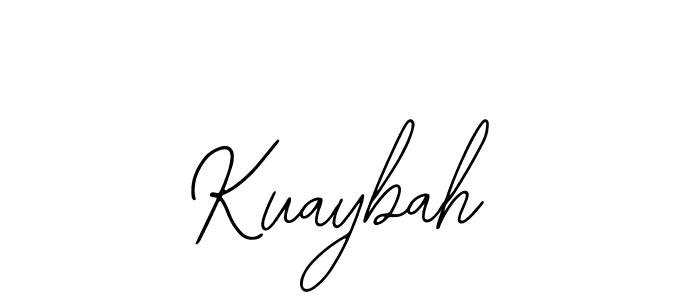 How to make Kuaybah name signature. Use Bearetta-2O07w style for creating short signs online. This is the latest handwritten sign. Kuaybah signature style 12 images and pictures png