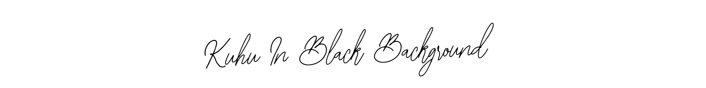 This is the best signature style for the Kuhu In Black Background name. Also you like these signature font (Bearetta-2O07w). Mix name signature. Kuhu In Black Background signature style 12 images and pictures png