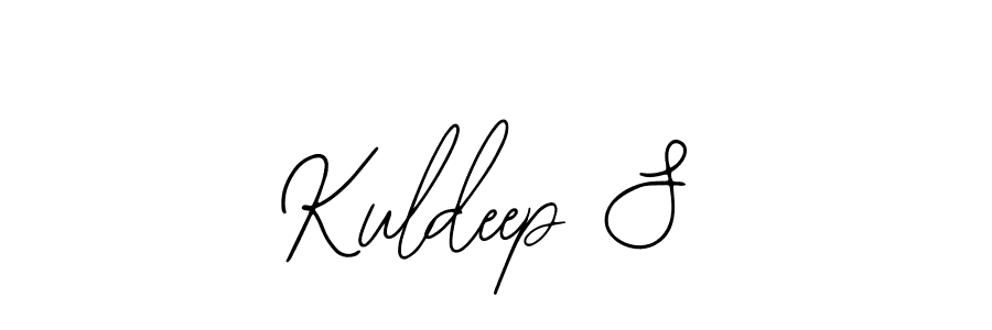 How to make Kuldeep S name signature. Use Bearetta-2O07w style for creating short signs online. This is the latest handwritten sign. Kuldeep S signature style 12 images and pictures png