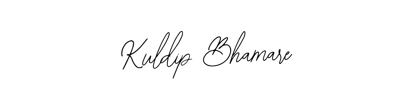 Use a signature maker to create a handwritten signature online. With this signature software, you can design (Bearetta-2O07w) your own signature for name Kuldip Bhamare. Kuldip Bhamare signature style 12 images and pictures png