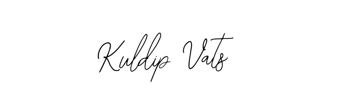 You should practise on your own different ways (Bearetta-2O07w) to write your name (Kuldip Vats) in signature. don't let someone else do it for you. Kuldip Vats signature style 12 images and pictures png