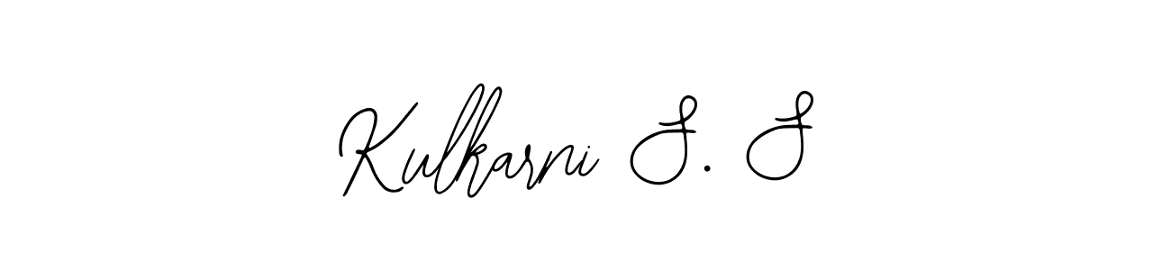 You should practise on your own different ways (Bearetta-2O07w) to write your name (Kulkarni S. S) in signature. don't let someone else do it for you. Kulkarni S. S signature style 12 images and pictures png