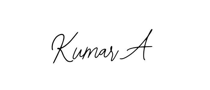 You should practise on your own different ways (Bearetta-2O07w) to write your name (Kumar A) in signature. don't let someone else do it for you. Kumar A signature style 12 images and pictures png