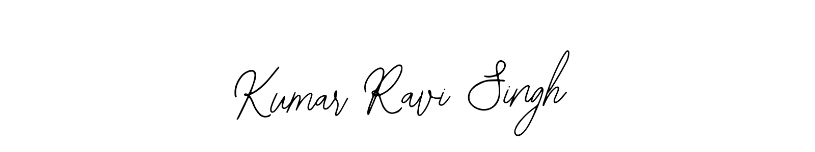 How to make Kumar Ravi Singh name signature. Use Bearetta-2O07w style for creating short signs online. This is the latest handwritten sign. Kumar Ravi Singh signature style 12 images and pictures png