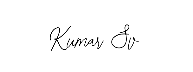 if you are searching for the best signature style for your name Kumar Sv. so please give up your signature search. here we have designed multiple signature styles  using Bearetta-2O07w. Kumar Sv signature style 12 images and pictures png