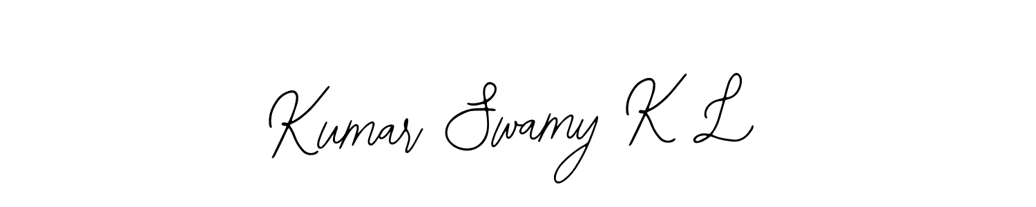 How to make Kumar Swamy K L name signature. Use Bearetta-2O07w style for creating short signs online. This is the latest handwritten sign. Kumar Swamy K L signature style 12 images and pictures png