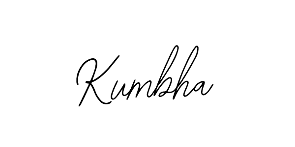 How to make Kumbha name signature. Use Bearetta-2O07w style for creating short signs online. This is the latest handwritten sign. Kumbha signature style 12 images and pictures png